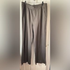 Gray Wide Leg Active Pants